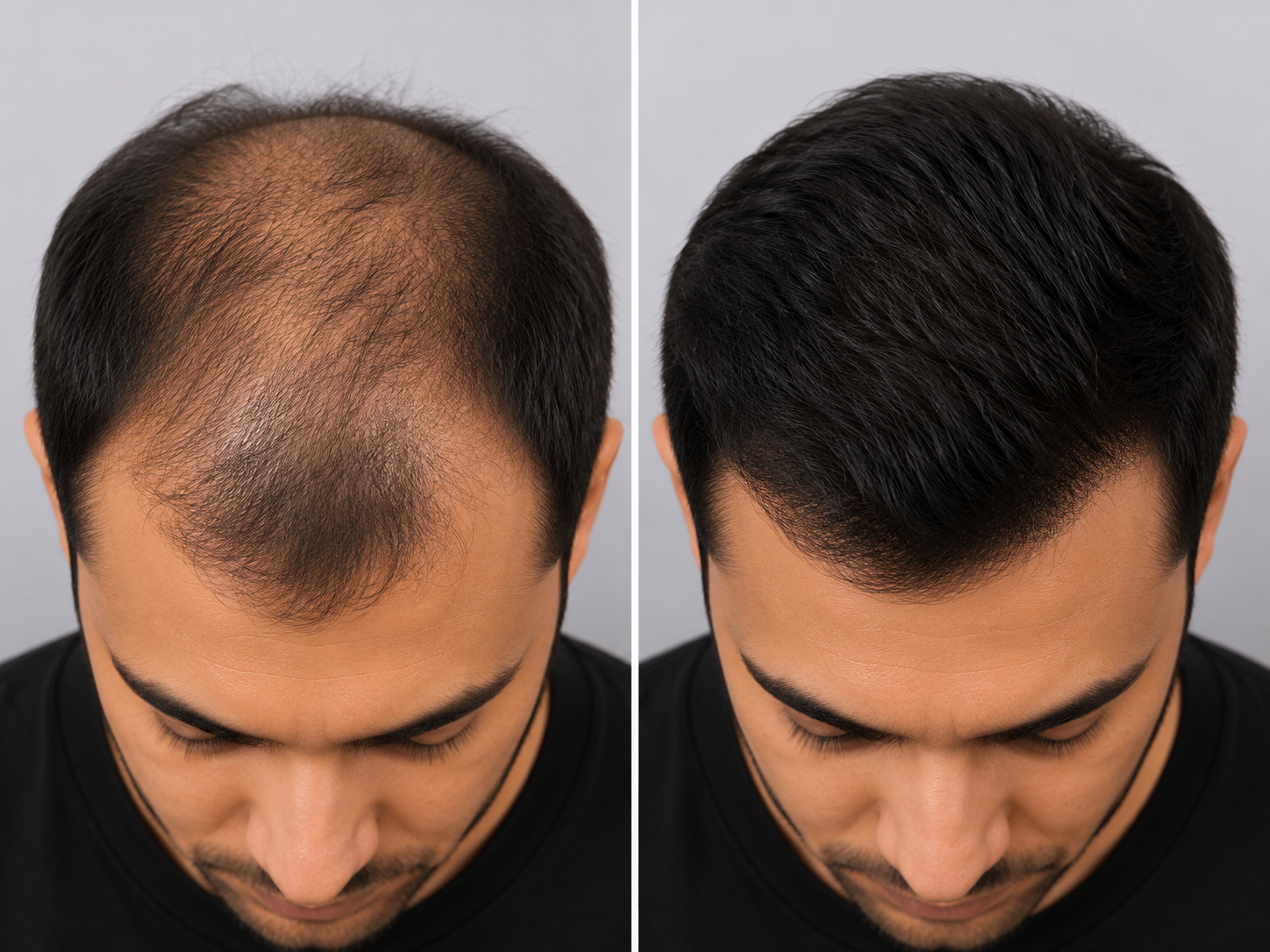 Before hair restoration treatment